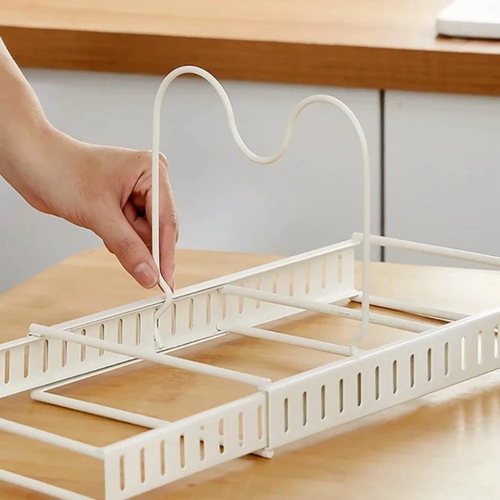 Pot Lid Organizer Rack | Adjustable Iron & Space-Saving | 12–23 in
