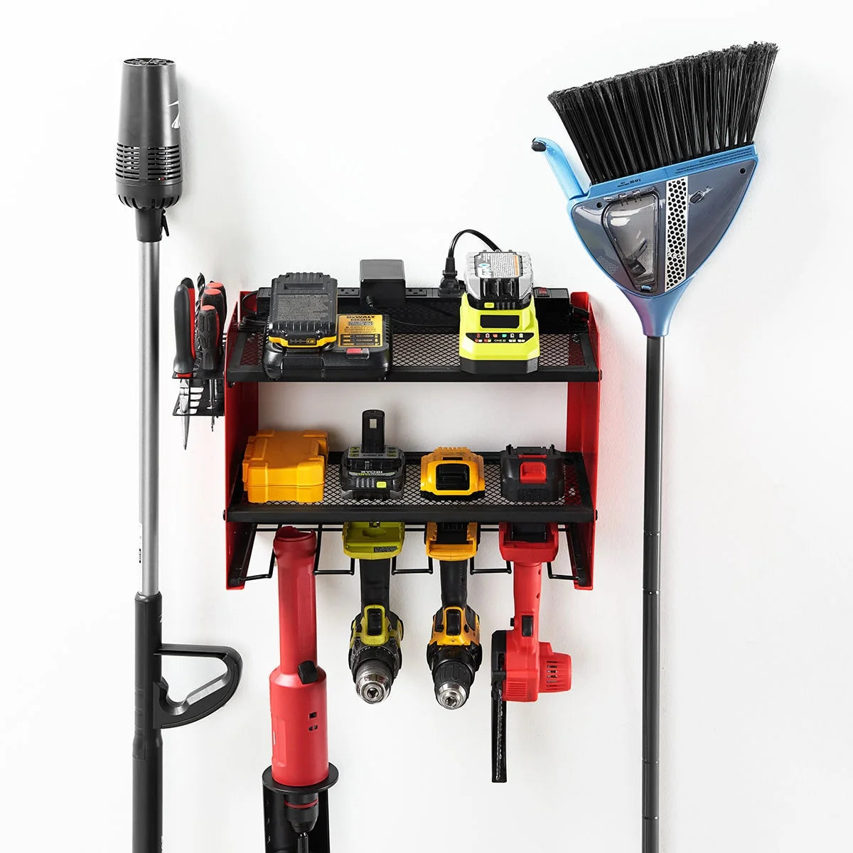 Power Tool Charging Station | Surge-Protected & 8-Outlet | Wall-Mount