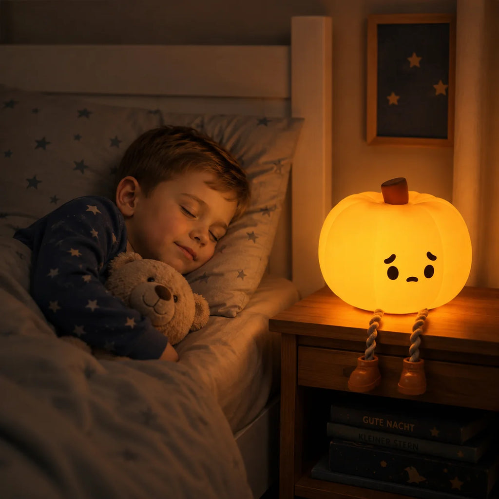 Pumpkin Night Light | Warm White Glow & Soft Silicone | USB-C Rechargeable