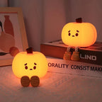 Pumpkin Night Light | Warm White Glow & Soft Silicone | USB-C Rechargeable