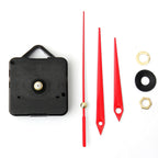 Quartz Clock Movement | Silent Operation & Red Hands | Complete Set
