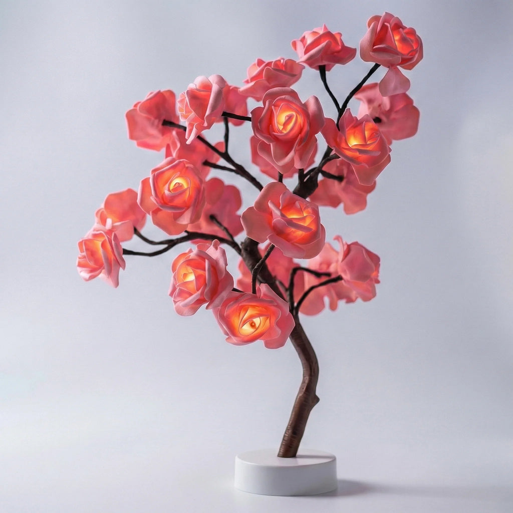 Rose Lamp | Handcrafted Floral & Warm Ambient | 18 in