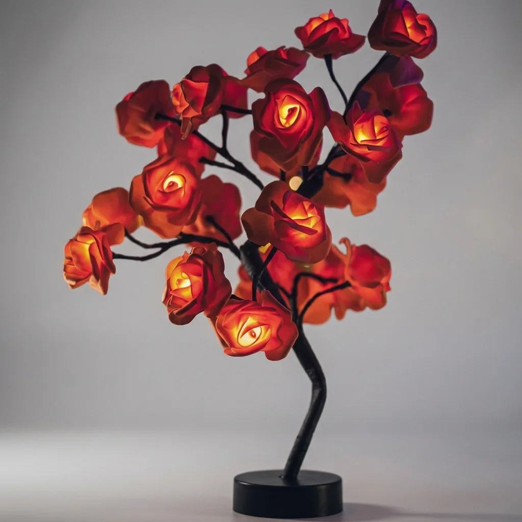 Rose Lamp | Handcrafted Floral & Warm Ambient | 18 in