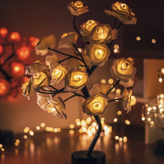 Rose Lamp | Handcrafted Floral & Warm Ambient | 18 in