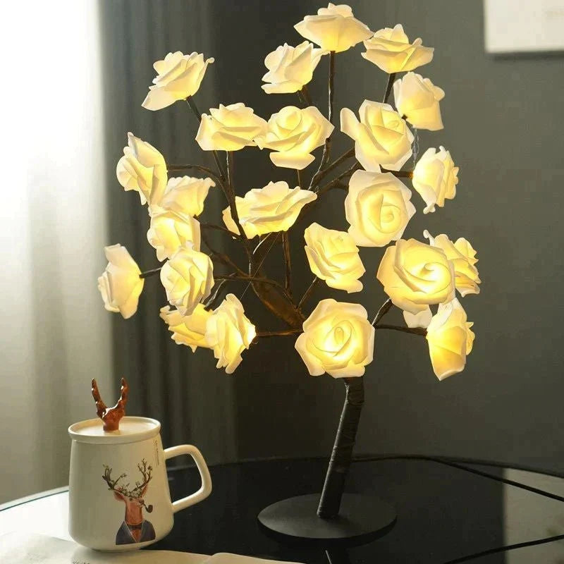 Rose Lamp | Handcrafted Floral & Warm Ambient | 18 in