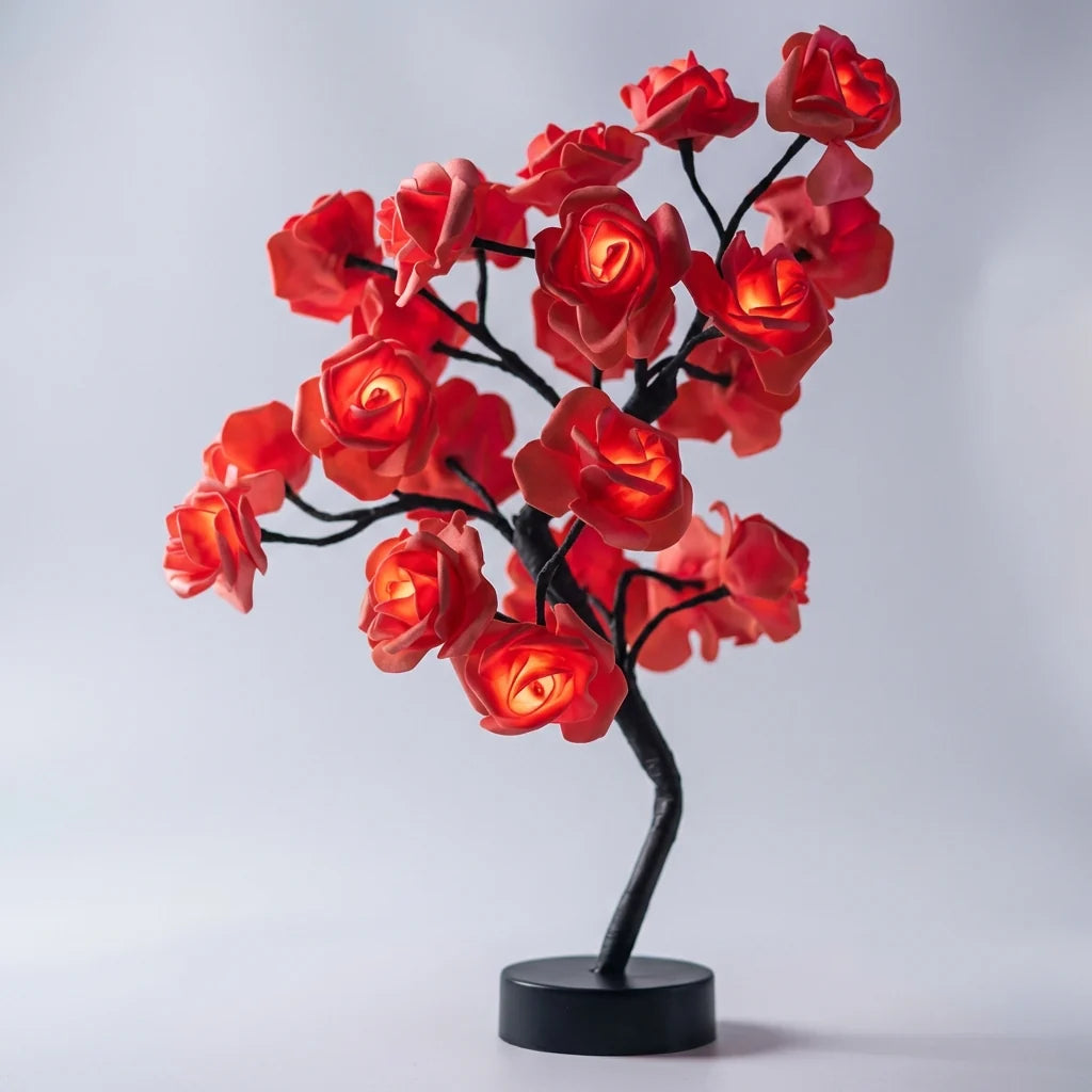 Rose Lamp | Handcrafted Floral & Warm Ambient | 18 in