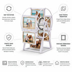 Rotating Picture Frame | Windmill Rotation & Foldable Slots | 30 x 30 cm