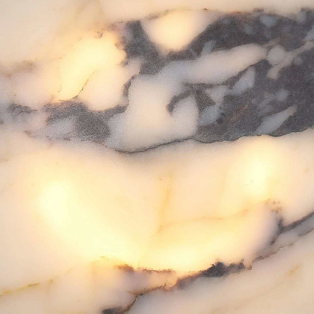 Round Ceiling Light | Marble Body & Glass Shade | 12 cm Diameter