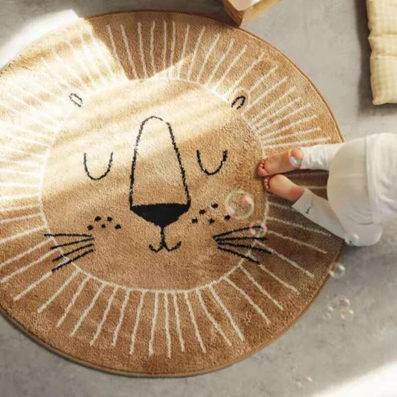 Round Children's Rug | Soft Polyester & Microfiber | 80/100/120 cm