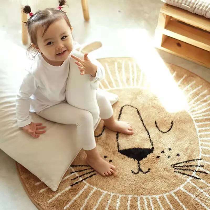Round Children's Rug | Soft Polyester & Microfiber | 80/100/120 cm