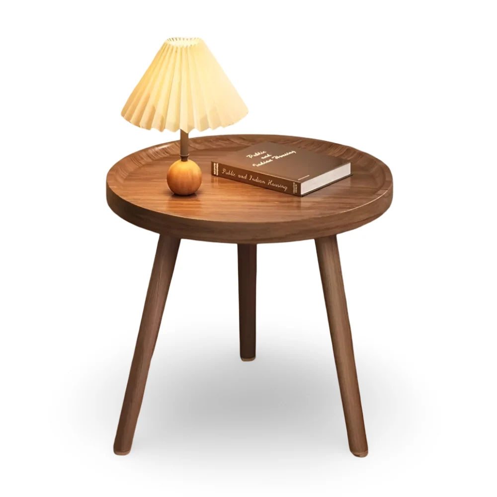 Round Side Table | Solid Wood & Space-Saving | 40 x 48.5 cm