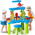 Sand & Water Play Table | BPA-Free Plastic & Multi-Compartment | 15-Piece Set