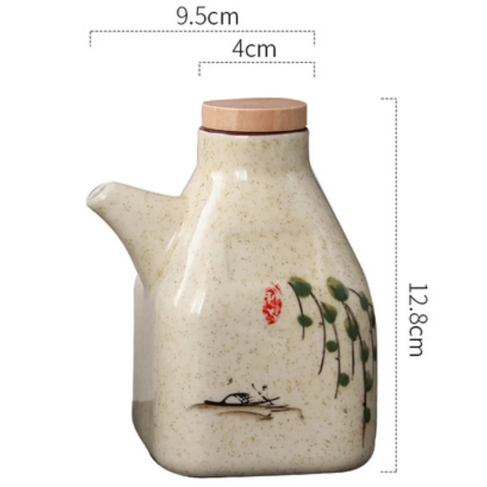 Sauce Dispenser | Hand-Painted Ceramic & Drip-Free Spout