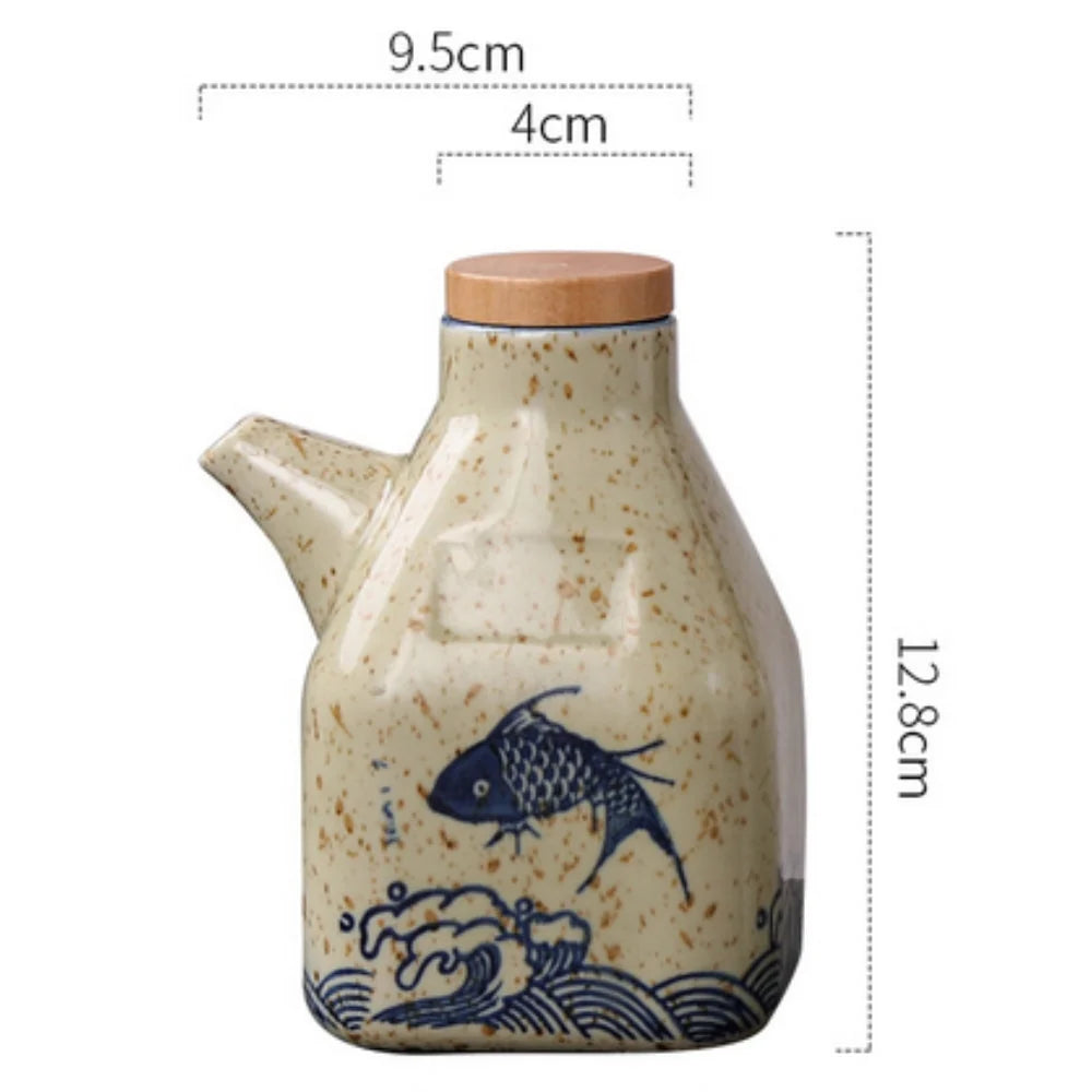 Sauce Dispenser | Hand-Painted Ceramic & Drip-Free Spout