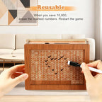 Savings Box | Wooden & Clear-Acrylic Panel | 9 Goal Options