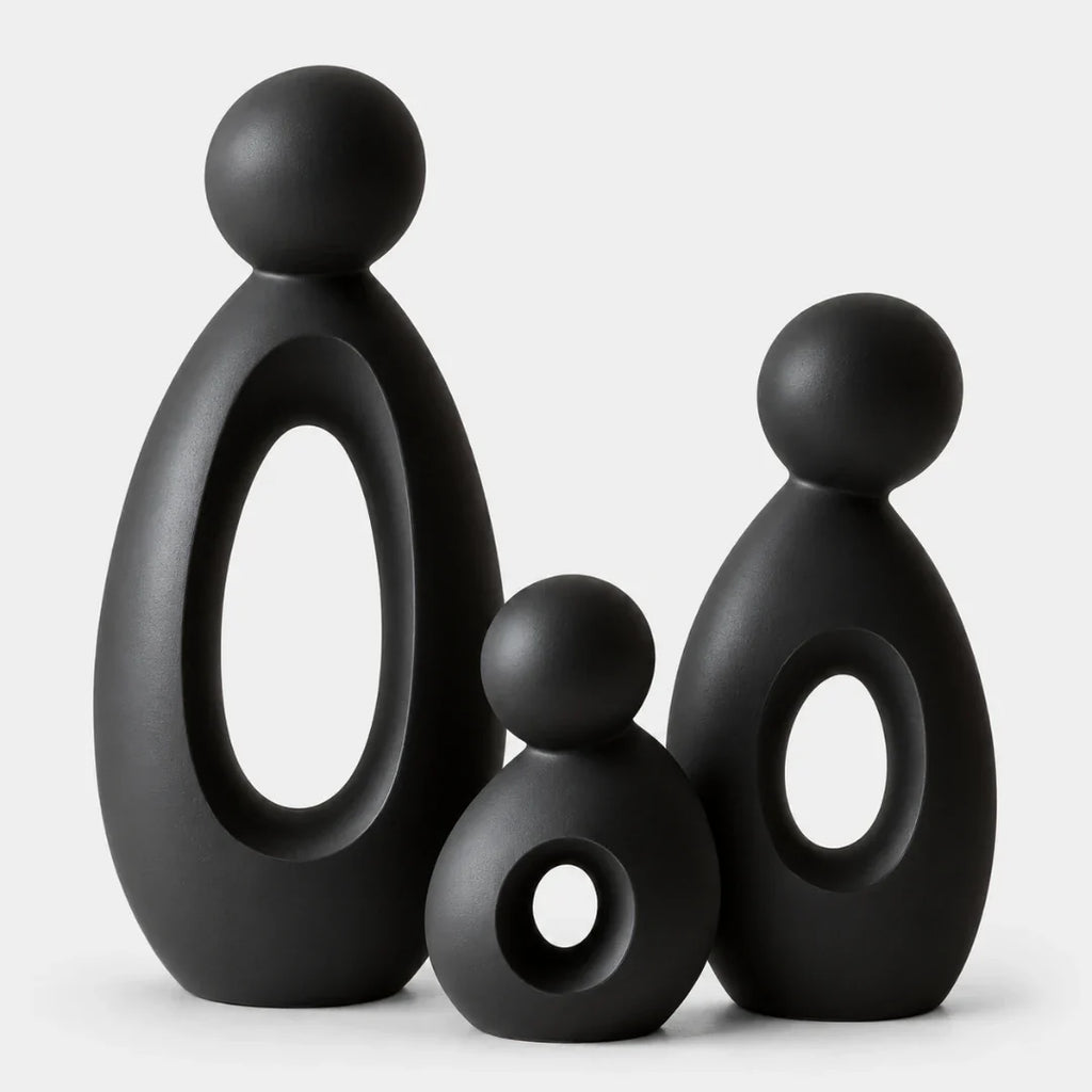 Sculpture Set | Matte Resin & Abstract Neoclassical | 3-Piece Set