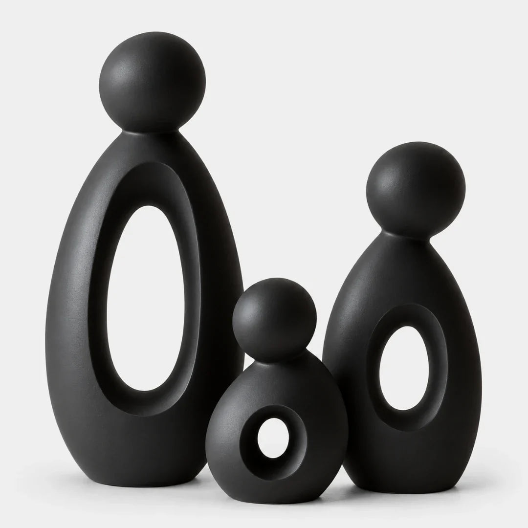 Sculpture Set | Matte Resin & Abstract Neoclassical | 3-Piece Set