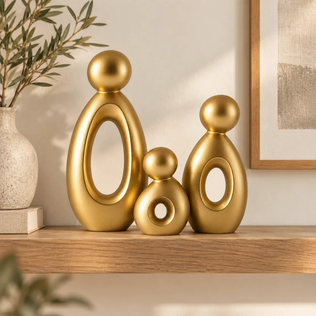 Sculpture Set | Matte Resin & Abstract Neoclassical | 3-Piece Set