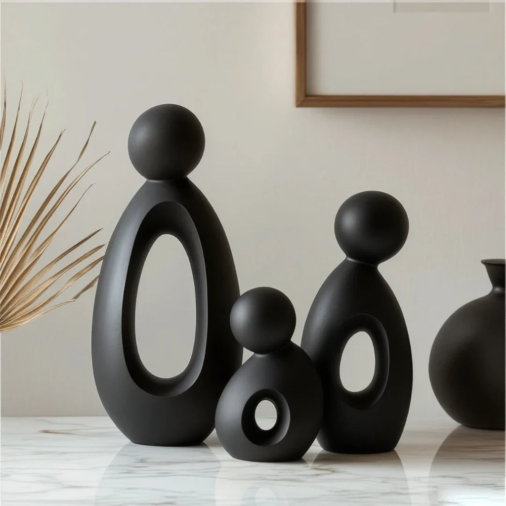 Sculpture Set | Matte Resin & Abstract Neoclassical | 3-Piece Set