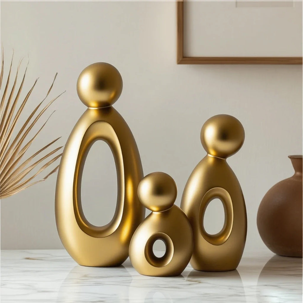 Sculpture Set | Matte Resin & Abstract Neoclassical | 3-Piece Set