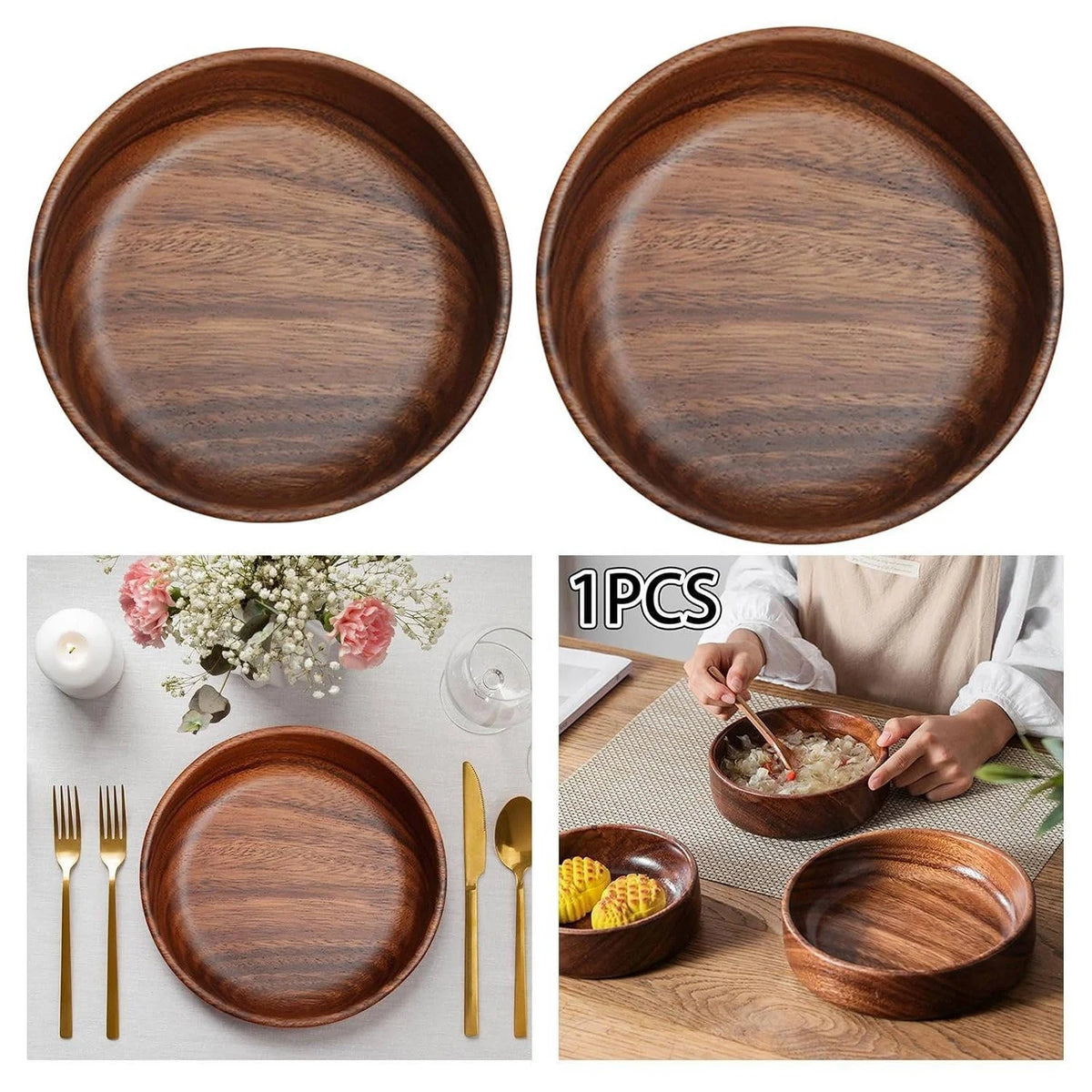 Serving Bowl | Solid Walnut & Food-Grade Finish | Two Sizes