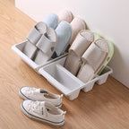 Shoe Organizer | 3-Section Grooved Upright & Space-Saving | 31.5 x 24 x 9 cm