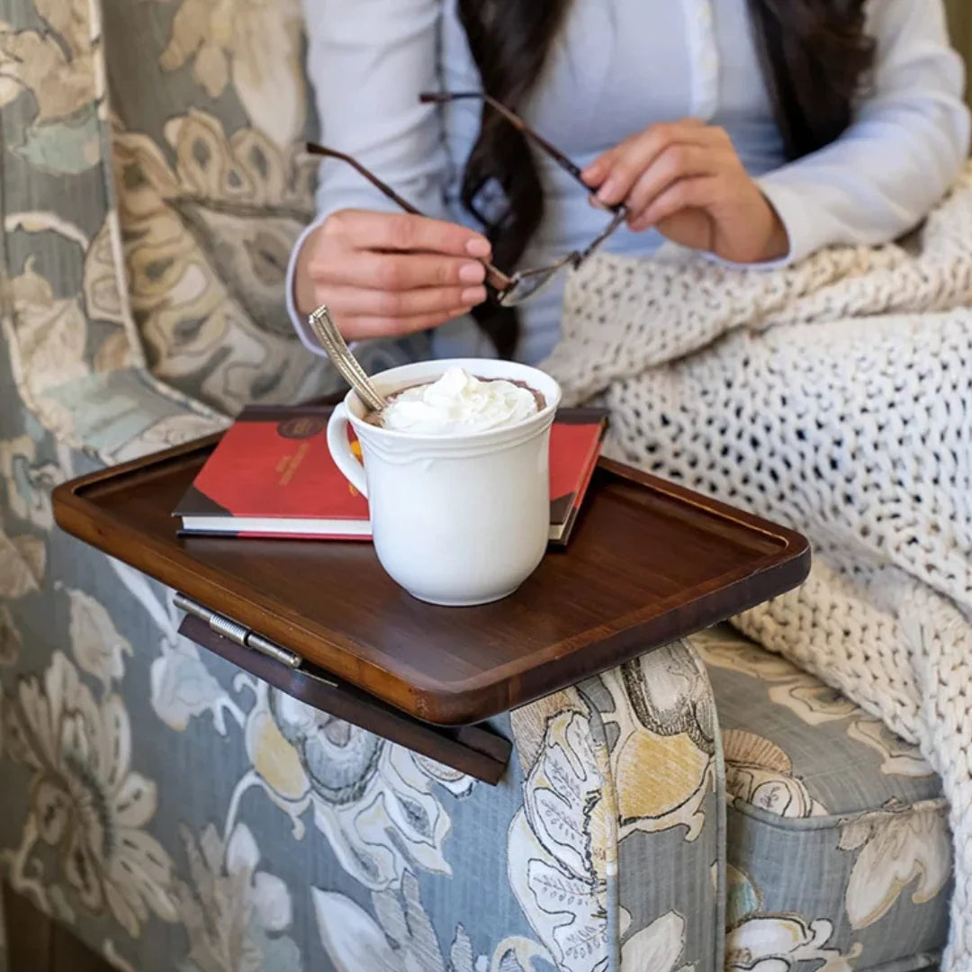 Sofa Tray | Adjustable & Foldable | Fits Armrests Up To 35.5 cm