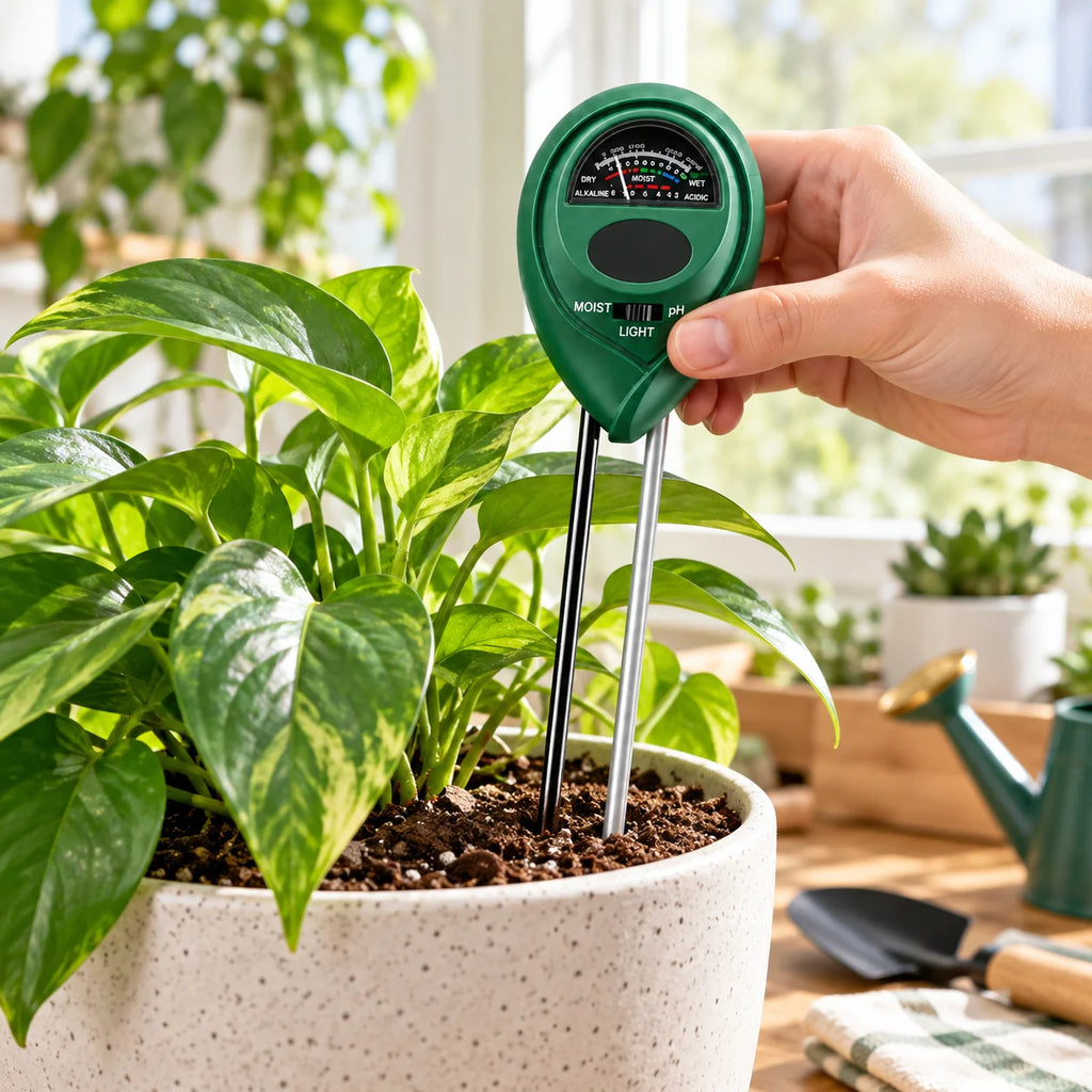 Soil Moisture Meter | 3-In-1 Moisture, Light & pH Tester | Indoor & Outdoor Use