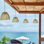 Solar Bell Lantern | Woven Rattan Boho Design | Automatic & Waterproof