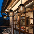Solar Bell Lantern | Woven Rattan Boho Design | Automatic & Waterproof