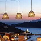Solar Bell Lantern | Woven Rattan Boho Design | Automatic & Waterproof
