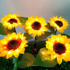Solar Garden Light | Sunflower Design & Solar-Powered | Set of 2