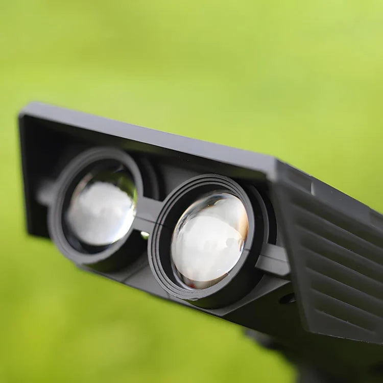 Solar Garden Spotlight | Solar-Powered Adjustable Zoom Lens | RGB & Warm White LED