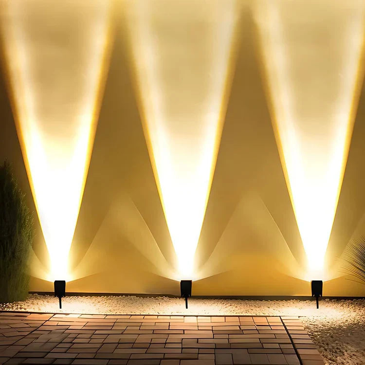 Solar Garden Spotlight | Solar-Powered Adjustable Zoom Lens | RGB & Warm White LED
