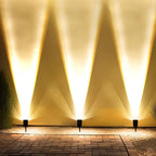 Solar Garden Spotlight | Solar-Powered Adjustable Zoom Lens | RGB & Warm White LED
