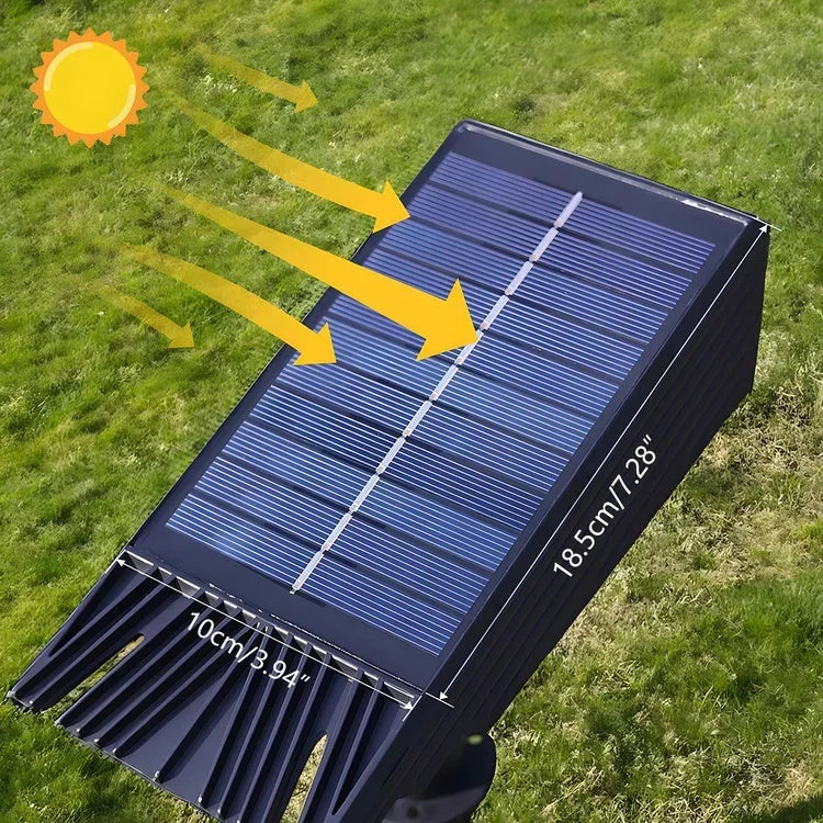 Solar Garden Spotlight | Solar-Powered Adjustable Zoom Lens | RGB & Warm White LED