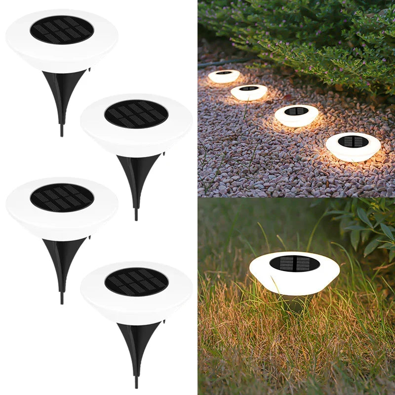 Solar Ground Lights | Solar-Powered 360° LED Illumination | Set of 4