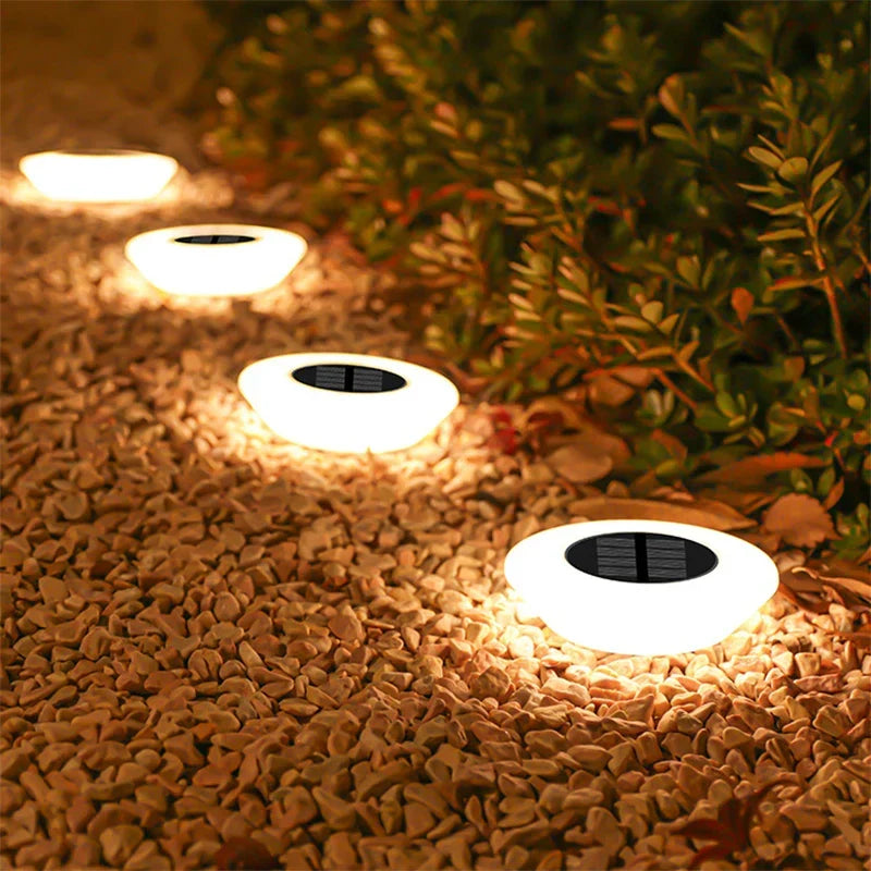 Solar Ground Lights | Solar-Powered 360° LED Illumination | Set of 4