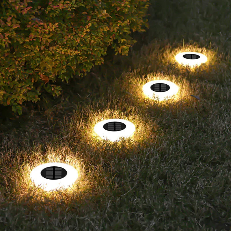 Solar Ground Lights | Solar-Powered 360° LED Illumination | Set of 4