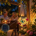 Solar Lantern | Butterfly Motif & Warm-White LEDs