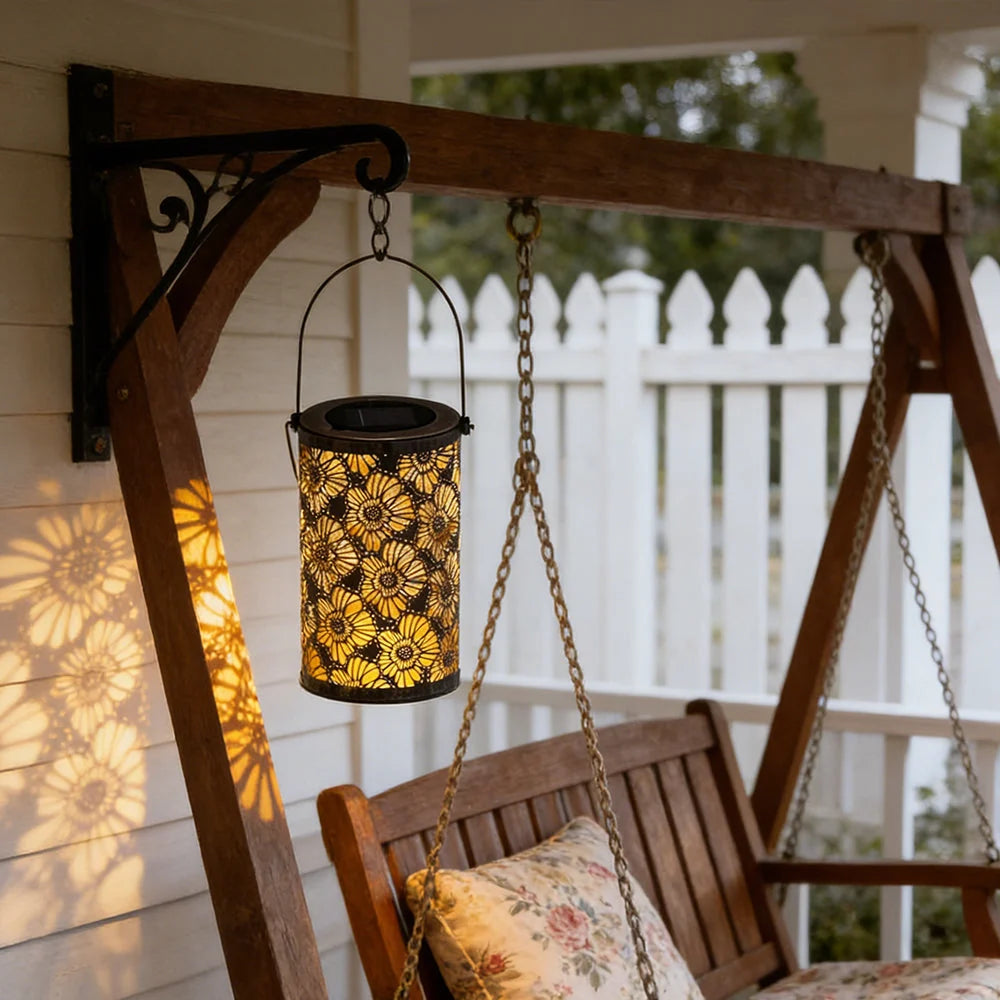 Solar Lantern | Tree Pattern Projection & IP55 Waterproof