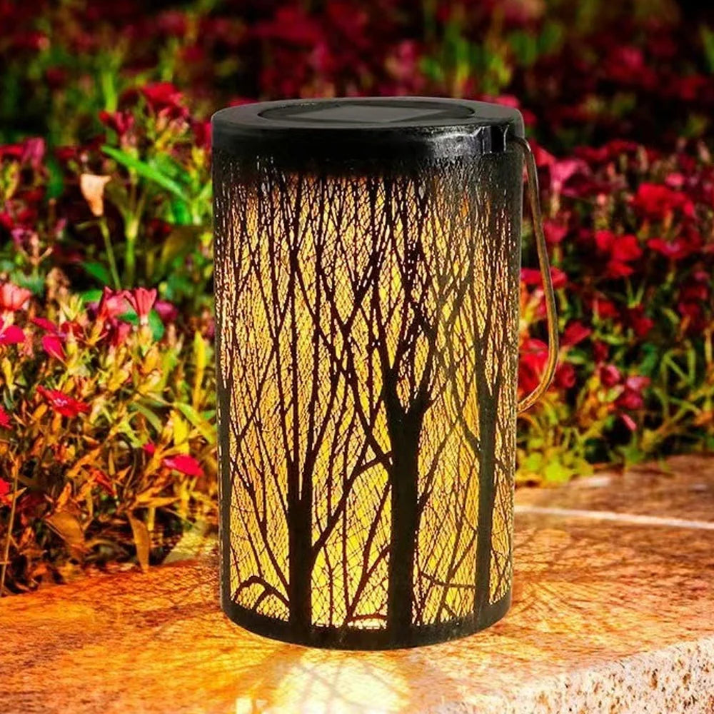 Solar Lantern | Tree Pattern Projection & IP55 Waterproof