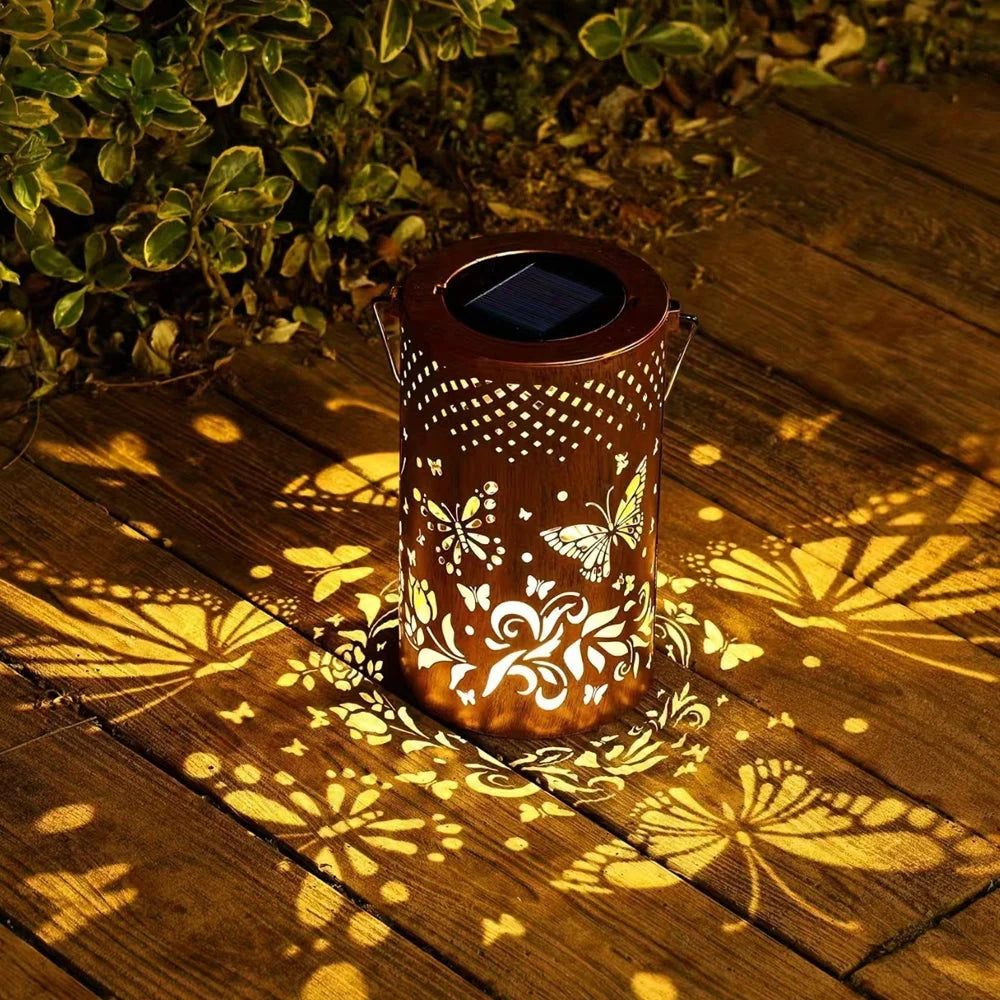 Solar Lantern | Tree Pattern Projection & IP55 Waterproof