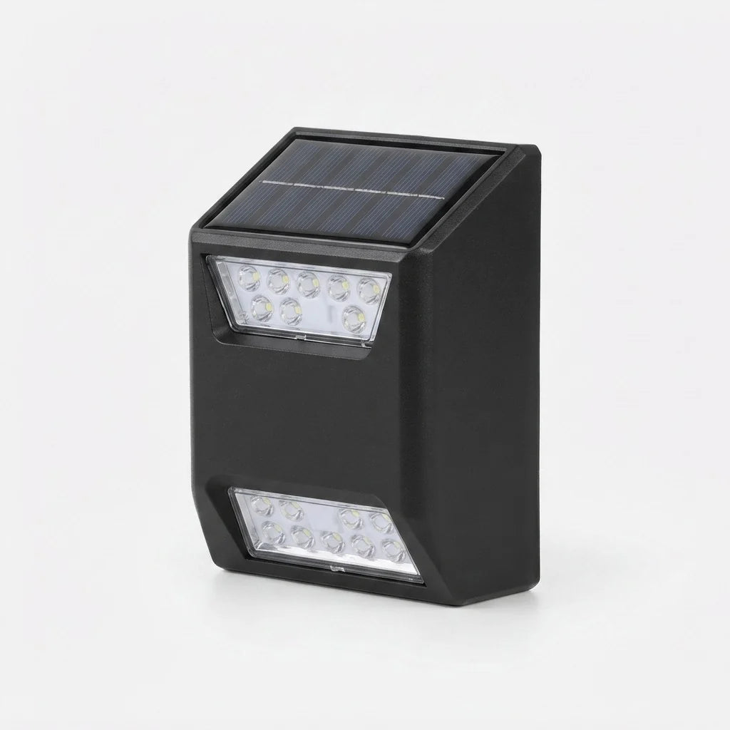 Solar Wall Light | Dual-Beam & Color-Changing | 12-Hour Runtime
