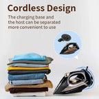 Steam Iron | Cordless Continuous Steam | Anti-Scratch Soleplate