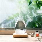 Storm Glass | Glass & Crystal On Wooden Base | Sizes S–L