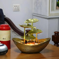 Table Fountain | Iron Leaf Design & LED Light