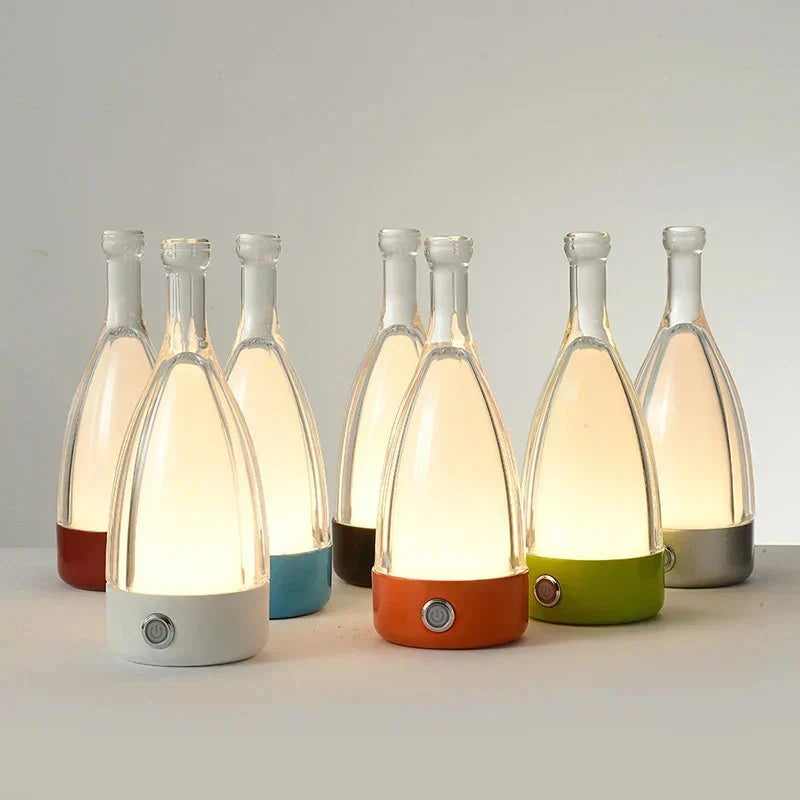 Table Lamp | Bottle-Shaped Base & Cylindrical Top