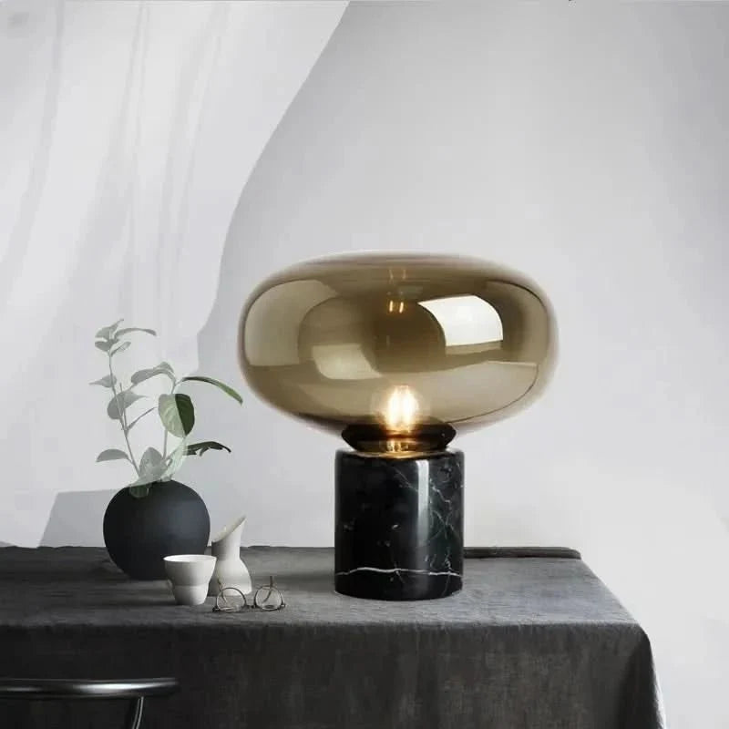 Table Lamp | Cut Glass Shade & Dimmable | 24 x 23 cm