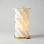 Table Lamp | Faceted Geometric Shade & USB Rechargeable